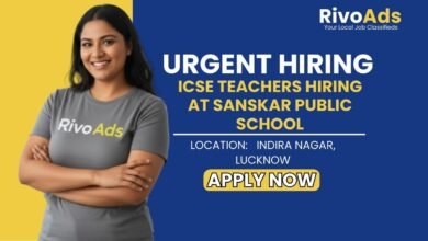 Jobs in Lucknow: Hiring Subject Teachers for Classes 9th and 10th in Indira Nagar Lucknow