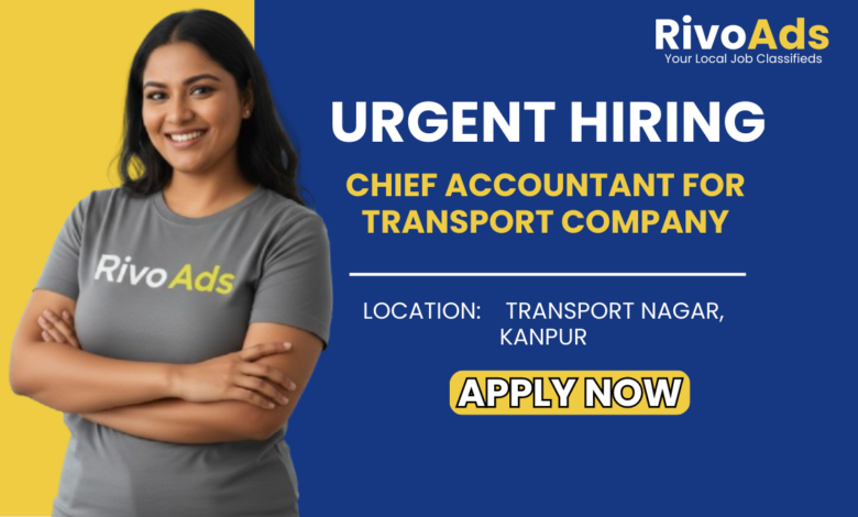 Senior Accountant Jobs in Kanpur Transport Logistics Parcel Services