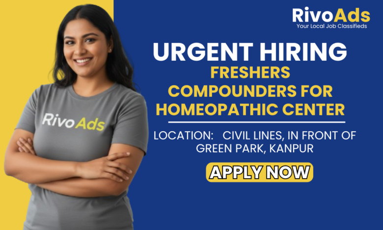 Jobs in Kanpur Homeopathic Cure Center Civil Lines Hiring Freshers