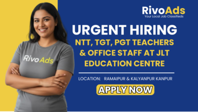 Jobs in Kanpur teacher and office staff vacancies at JLT Education Centre Ramaipur and Kalyanpur