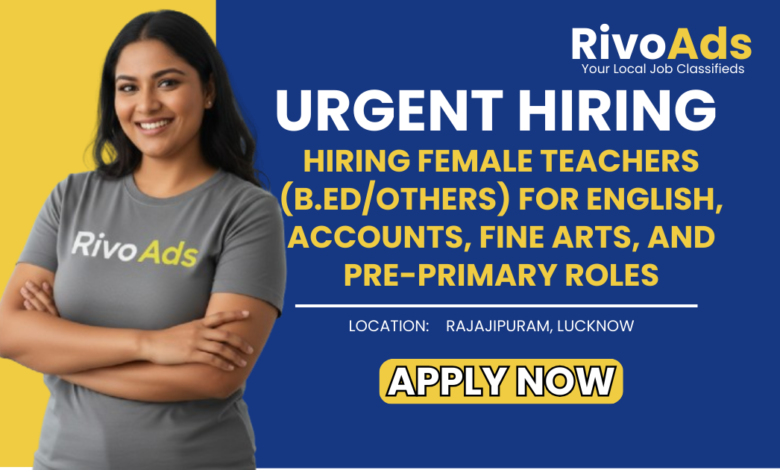 Jobs in Lucknow Female Teacher vacancy St Anjanis Public School Rajajipuram