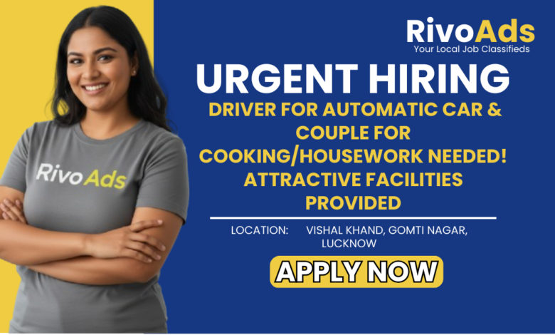 Jobs in Lucknow Private Driver Couple Cook Househelp Vishal Khand Gomti Nagar