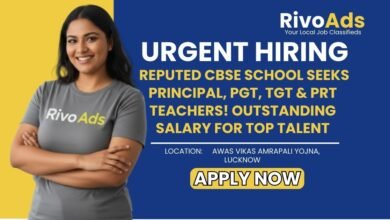 Jobs in Lucknow Teaching vacancies Principal PGT TGT PRT CBSE School Amrapali Yojna