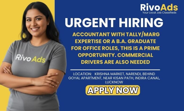 Jobs in Lucknow Female Accountant Office Assistant Driver Narendi