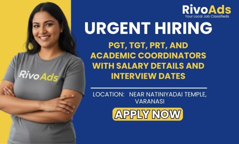 Jobs in Varanasi Teacher PGT TGT PRT Green Valley English School