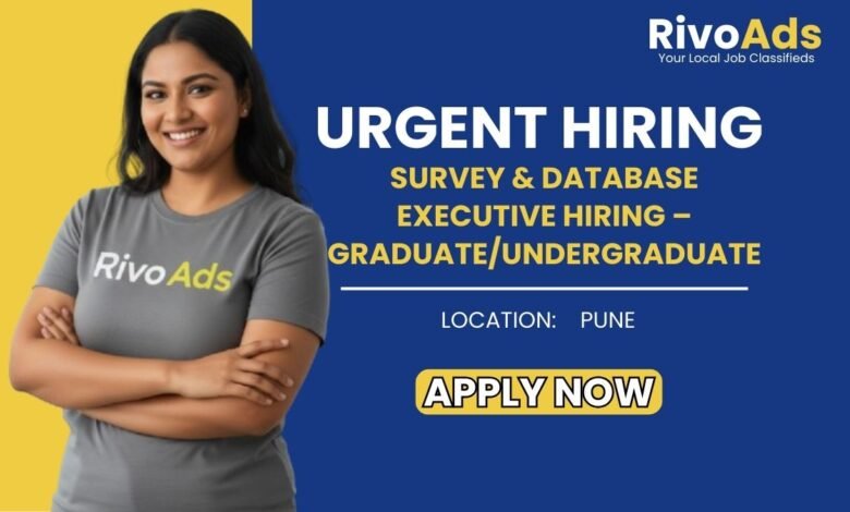 Jobs in Pune Survey and Database Executive vacancy on rivoads.in