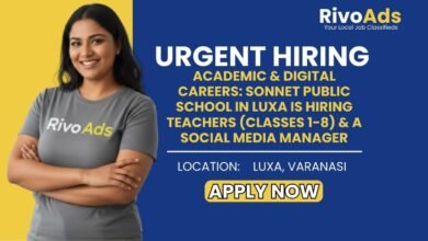 Jobs in Varanasi Sonnet Public School Teacher Social Media Manager Hiring