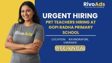 Jobs in Varanasi: Hiring experienced PRT Teachers for Gopi Radha Primary School Ravindrapuri Varanasi
