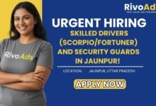 Jobs in Jaunpur Driver Security Guard Scorpio Fortuner Salary 15000