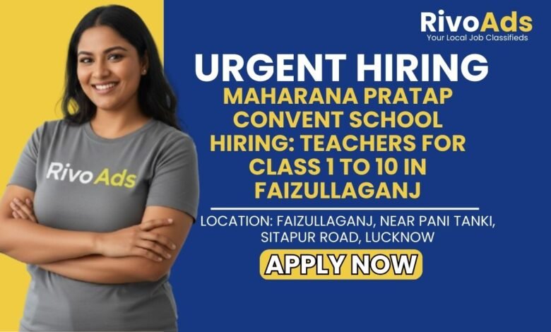 Jobs in Lucknow Teacher Vacancy Maharana Pratap School