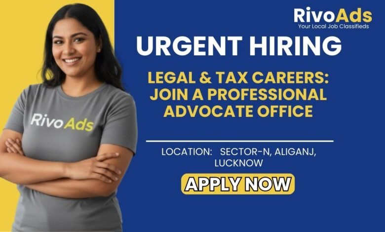 Jobs in Lucknow Junior Accountant GST Income Tax Advocate Office