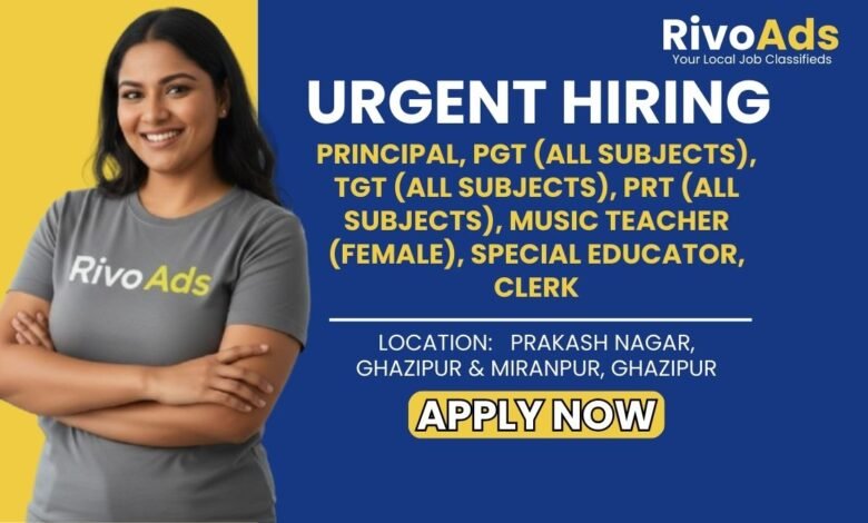 Jobs in Ghazipur Teacher PGT TGT PRT Aryan Public School Scholars Academy
