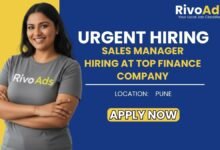 Jobs in Pune Sales Manager vacancy for finance company