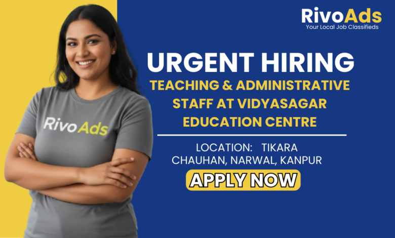 Jobs in Kanpur: Hiring Experienced Teachers, Female Nurse, and Staff for English Medium School in Narwal Kanpur