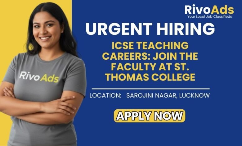 Jobs in Lucknow Female TGT Teacher ST. Thomas College