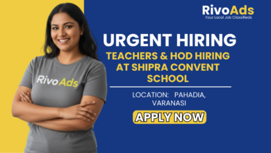 Jobs in Varanasi: Hiring Experienced Teachers and HOD for Shipra Convent School in Varanasi