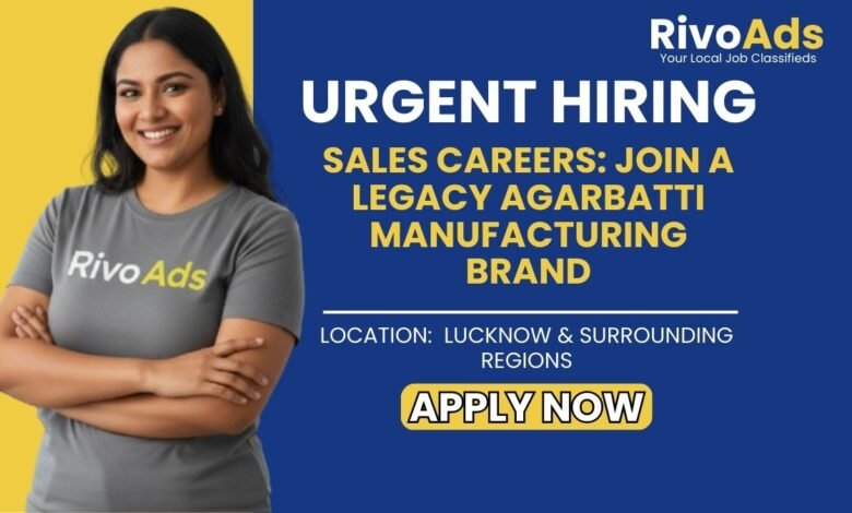 Jobs in Lucknow Sales Manager Officer Agarbatti Company