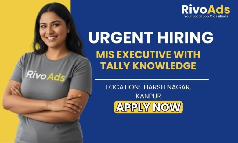 Jobs in Kanpur: Hiring MIS Employee with Tally Knowledge at AGPO Harsh Nagar Kanpur