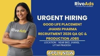Good Life Placement Jhansi Pharma Recruitment 2026 QA QC & Production Jobs