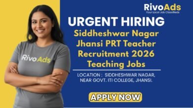 Siddheshwar Nagar Jhansi PRT Teacher Recruitment 2026 Teaching Jobs