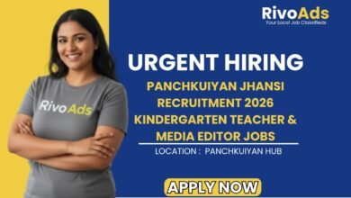 Panchkuiyan Jhansi Recruitment 2026 Kindergarten Teacher & Media Editor Jobs