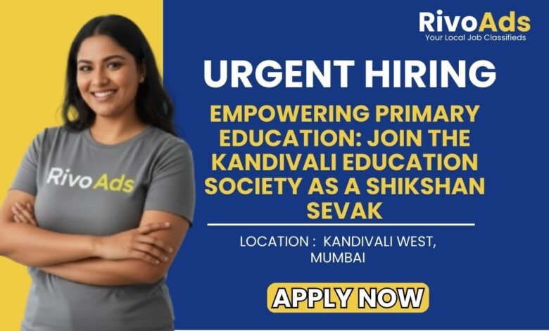 KES Smt Ramilaben Dattani School Kandivali Recruitment 2026 Primary Section Vacancy