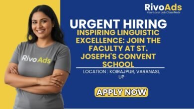 St Josephs Convent School Varanasi Recruitment 2026 English Faculty Vacancy