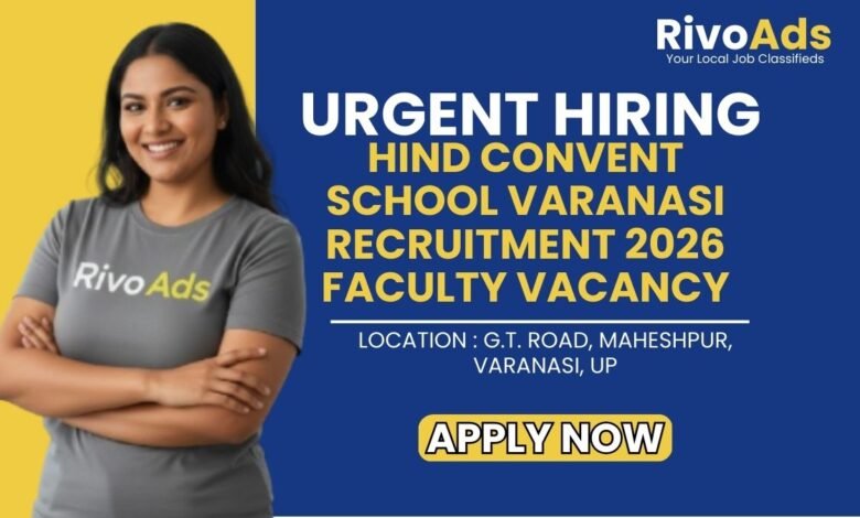 Hind Convent School Varanasi Recruitment 2026 Faculty Vacancy