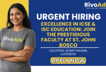 St John Bosco College Lucknow Jobs 2026 PGT Chemistry Vacancy