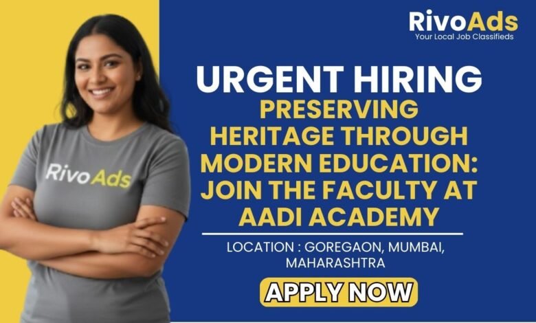 AADI Academy Goregaon Recruitment 2026 Language Teacher Vacancy