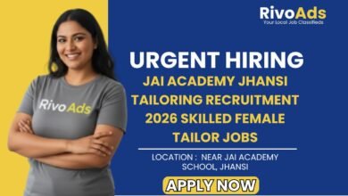 Jai Academy Jhansi Tailoring Recruitment 2026 Skilled Female Tailor Jobs