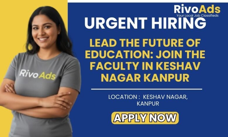 Keshav Nagar Kanpur School Jobs 2026 Principal Vacancy