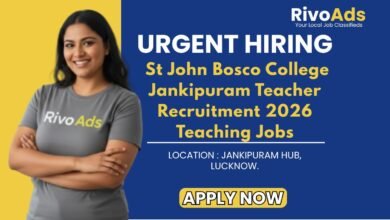 St John Bosco College Jankipuram Teacher Recruitment 2026 Teaching Jobs