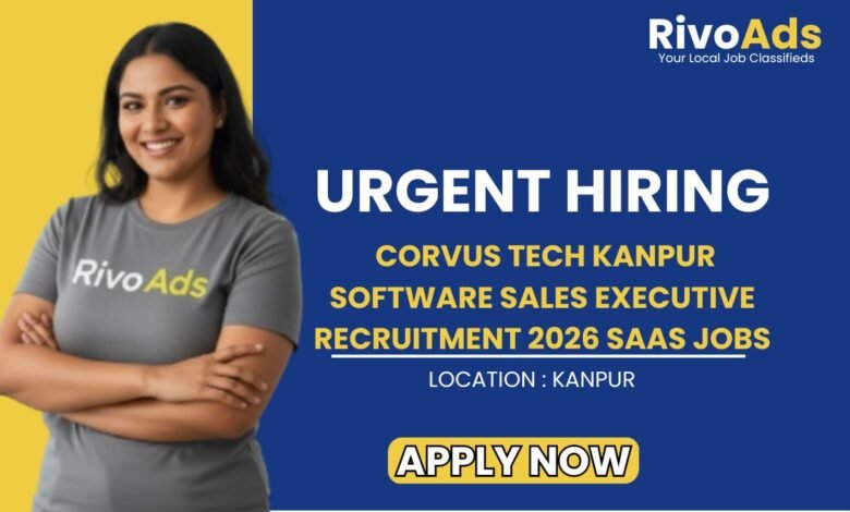 Corvus Tech Kanpur Software Sales Executive Recruitment 2026 SaaS Jobs
