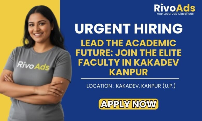 Kakadev Kanpur School Jobs 2026 Principal Vacancy