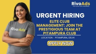Pitampura Club Delhi Recruitment 2026 F&B Manager Vacancy