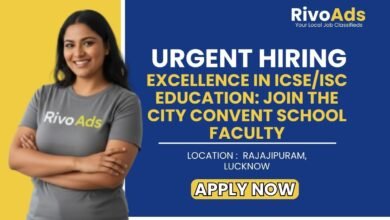 City Convent School Lucknow Jobs 2026 ISC Physics Teacher Vacancy