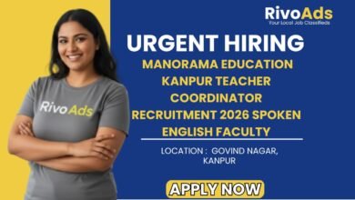 Manorama Education Kanpur Teacher Coordinator Recruitment 2026 Spoken English Faculty