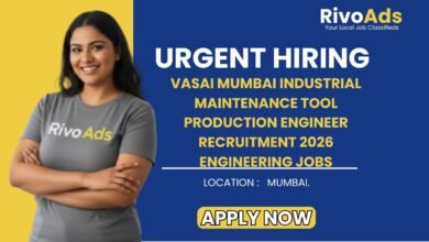Vasai Mumbai Industrial Maintenance Tool Production Engineer Recruitment 2026 Engineering Jobs