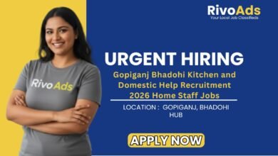 Gopiganj Bhadohi Kitchen and Domestic Help Recruitment 2026 Home Staff Jobs