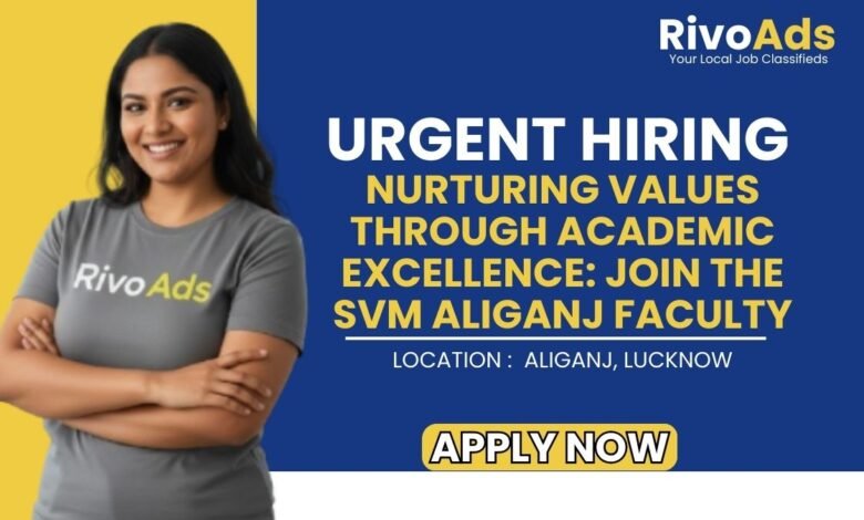 Saraswati Vidya Mandir Aliganj Lucknow Jobs 2026 TGT SST Vacancy