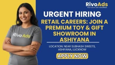 Text: Ashiyana Lucknow Showroom Jobs 2026 Sales Staff Vacancy