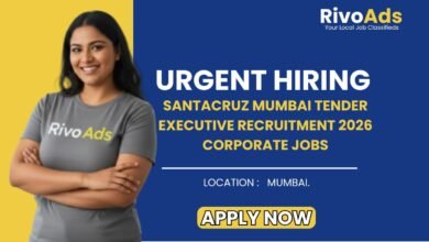 Santacruz Mumbai Tender Executive Recruitment 2026 Corporate Jobs