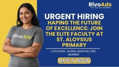 St Aloysius Primary School Borivali Recruitment 2026 Assistant Teacher Vacancy