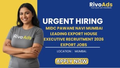 MIDC Pawane Navi Mumbai Leading Export House Executive Recruitment 2026 Export Jobs