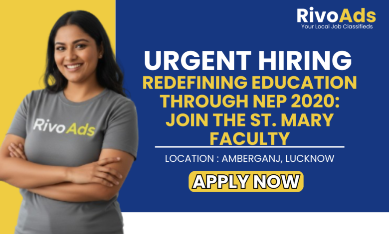 St Mary Public Inter College Lucknow Jobs 2026 PGT Physics Vacancy