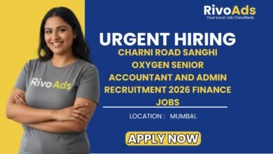 Charni Road Sanghi Oxygen Senior Accountant and Admin Recruitment 2026 Finance Jobs