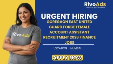 Goregaon East United Guard Force Female Account Assistant Recruitment 2026 Finance Jobs