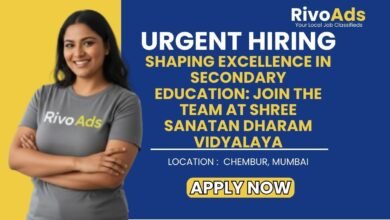 Shree Sanatan Dharam Vidyalaya Mumbai Recruitment 2026 Secondary Teacher Vacancy