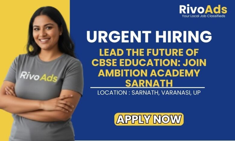 Ambition Academy Sarnath Varanasi Recruitment 2026 Faculty Vacancy